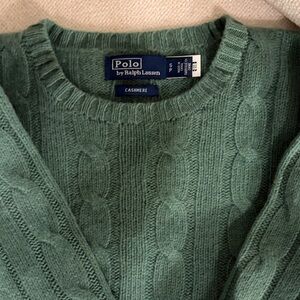 Polo by Ralph Lauren Cashmere Forest Green Knit Sweater Small